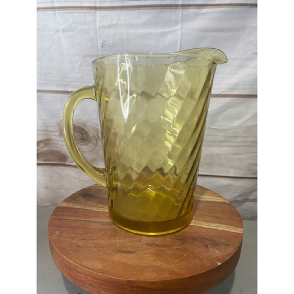 Vintage Amber Glass Pitcher
